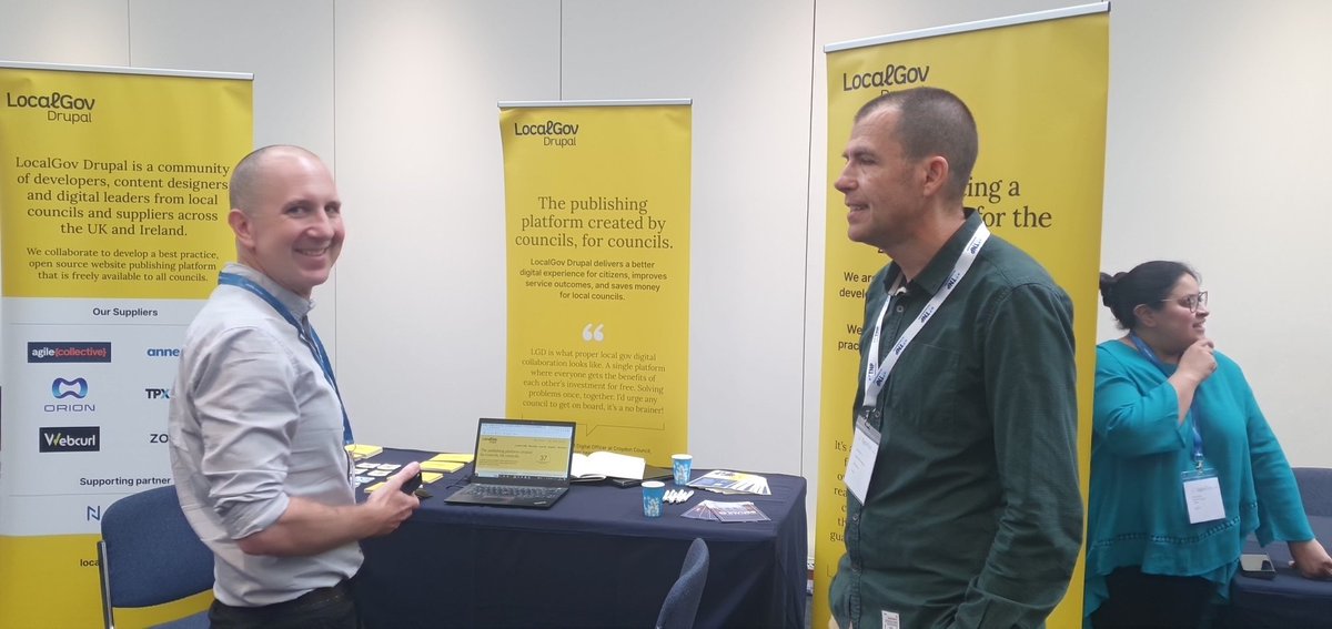 We're at the #digitalfirst23 conference today. With @zoocha <a href="/willguv/">Will Callaghan</a> <a href="/drupalew/">Drupal England and Wales (DEW)</a> <a href="/InvotraConsult/">InvotraConsult</a> <a href="/shaz46726/">Shaz</a> Come and say hello 👋