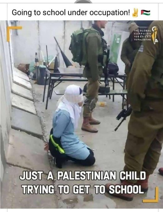 Who else cares?!
share it if u r a Palestine supporter till everyone understand what the hell is going on in occupied #Palestine under the Israeli Zionists occupation.
#IsraeliOccupation #IsraeliCrimes #BDS #ICC4Israel #IsraeliTerrorism #EndIsraeliApartheid #StopFundingIsrael
