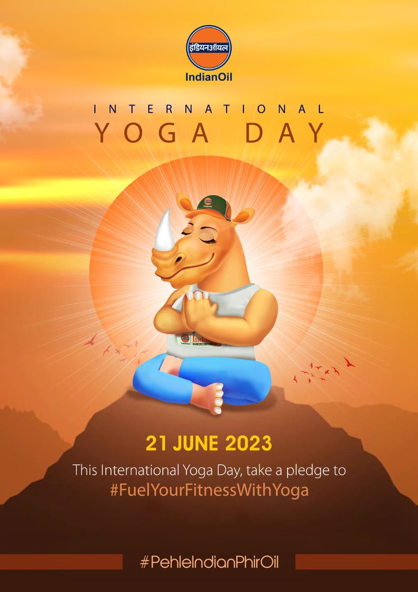 Staying fit is all about fuelling your mind, body and soul with the right nourishment and well-being. This International Yoga day, take a pledge to #FuelYourFitnesswithYoga
#YogaforVasudhaivaKutumbakam 
#IDY2023
#IDYArctictoAntarctica
#HarAnganYoga
#YogaBharatMala
#YogaMyPride