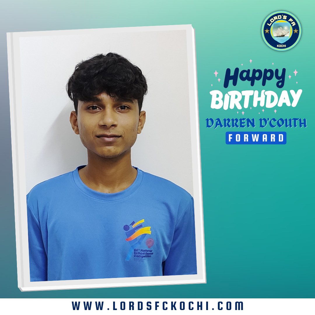 lords_fa's tweet photo. Join us in Wishing Happy Birthday to our Forward Darren D'couth a Happy Birthday ๐ ๐
#lordsfa #lordsfootballacademy
#IndianFootball https://t.co/rkNBye7ZPw