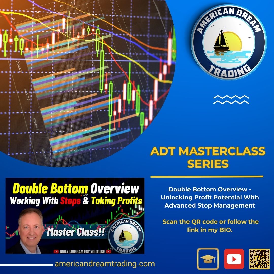 Double Bottom Overview - Unlocking Profit Potential With Advanced Stop Management  #americandreamtrading #tradingtips #stockstowatch #daytrading #learntotrade #stocks #stockmarket #stockinvesting #optionstrading #education #stockstotrade #tradingmentor