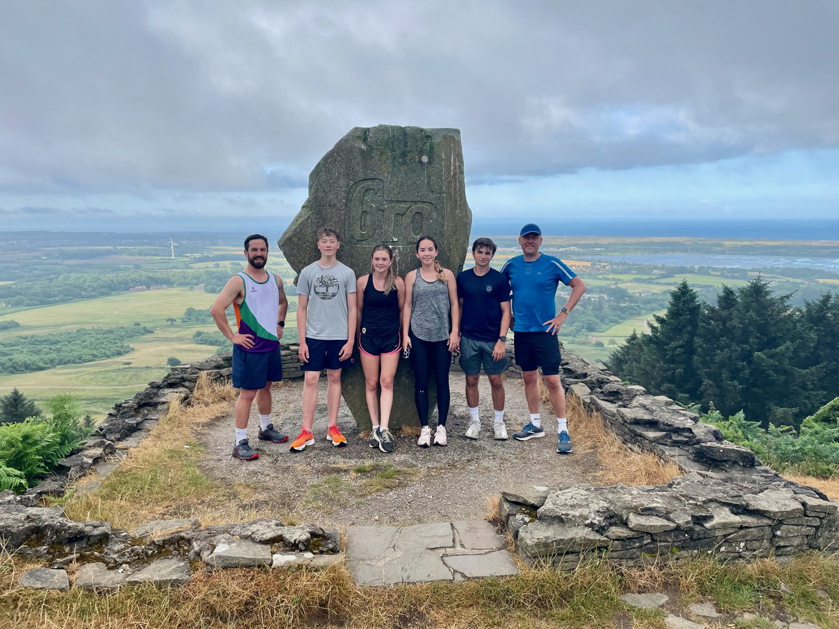And a big congratulations to the 4 runners who ran every morning of our trip - Sergei, Poppy, Maggie and Luke. Here they are at the top of the ridge overlooking Margam Park.
