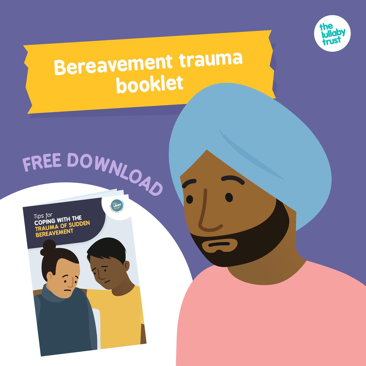 LullabyTrust's tweet image. Booklet about bereavement trauma – download free of charge. ❤️ We’ve also included a checklist that you can take to your GP if you feel that you need some extra support. Click here to download this free bereavement booklet: bit.ly/3P6ZYGK #ChildLoss #BereavementSupport