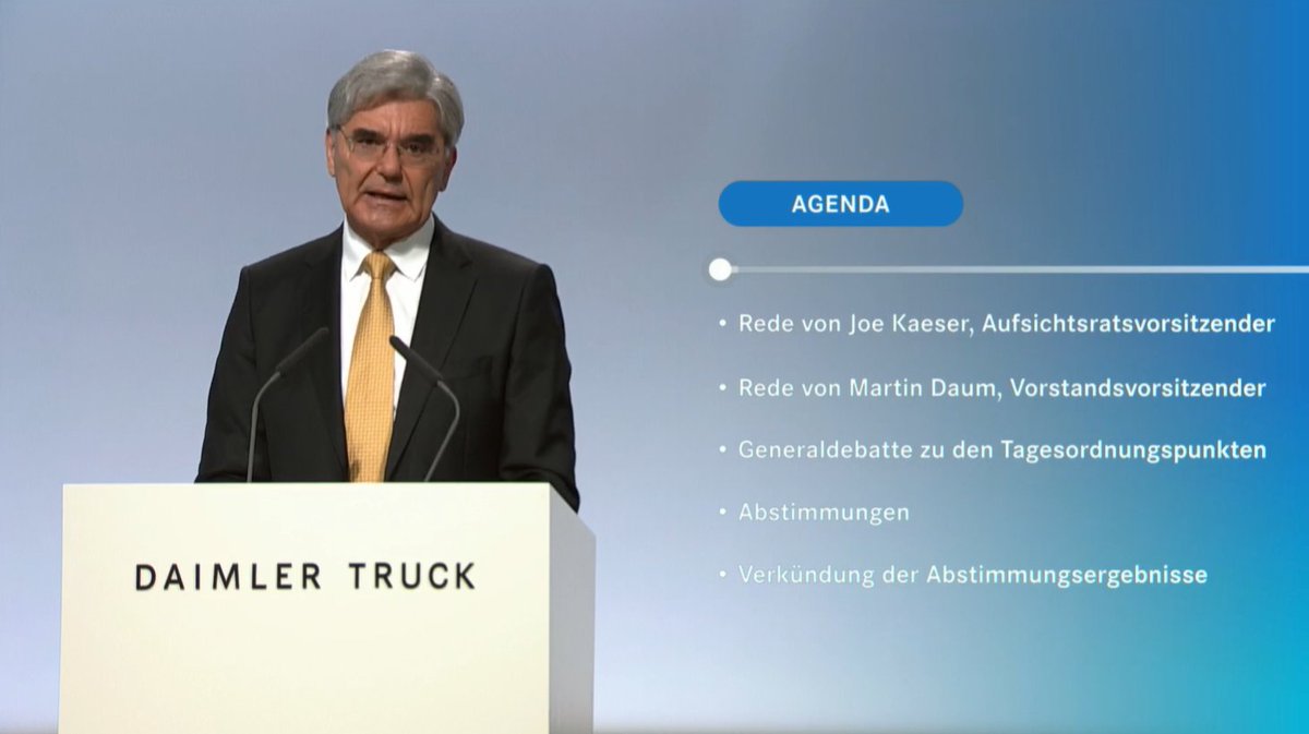 🏮 The opening speech of the 
#AnnualGeneralMeeting 2023 of Daimler 
Truck Holding AG is now available as an 
#OnDemand #Download at our #GomexNewsroom. 📯 
📡 Click here for the press kit 👉 bit.ly/3NfPKRX 

#DaimlerTrucks