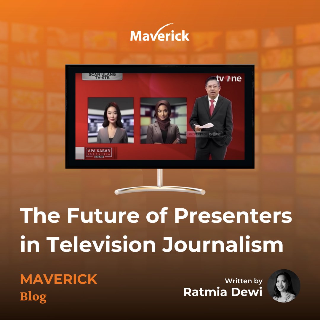 TVOne makes a groundbreaking move by introducing AI as presenters on their TV News program 'Apa Kabar Indonesia,' marking the official entry of AI into the world of press in Indonesia.

Curious about the future of AI in Television Journalism?

Read more: maverick.co.id/blog/the-futur…