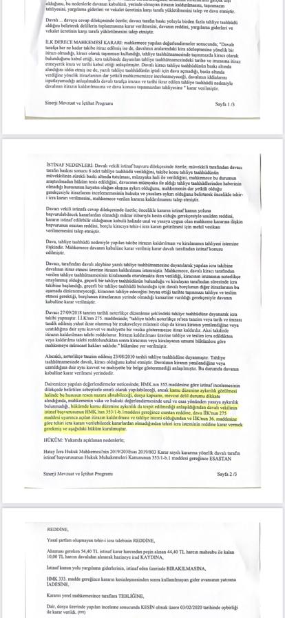av_cesimparlak's tweet photo. İİK m. 275 maddesi uyarınca tahliye taahhütnamesine istinaden verilmiş itirazın iptali ve tahliye kararları, İİK m. 36'a göre tehiri icra kararı verilebilecek kararlardan değildir.  
     Özetle tahliye kararının istinaf edilmesi, ilk derece hükmünün infazını durdurmayacaktır. 👇 https://t.co/KhifaYi4bh