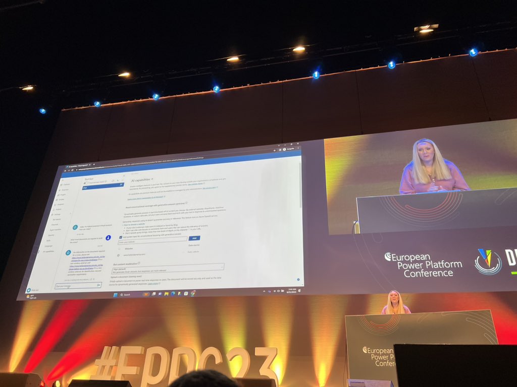 WHOOOOA watching @mamaspring_24 build a customer service chatbot in 1 minute that generates Actually Good answers using #PowerVirtualAgents x #Copilot?

Amazing! 

Dear my team: we’re using this for the you-know-what 👀

#EPPC23