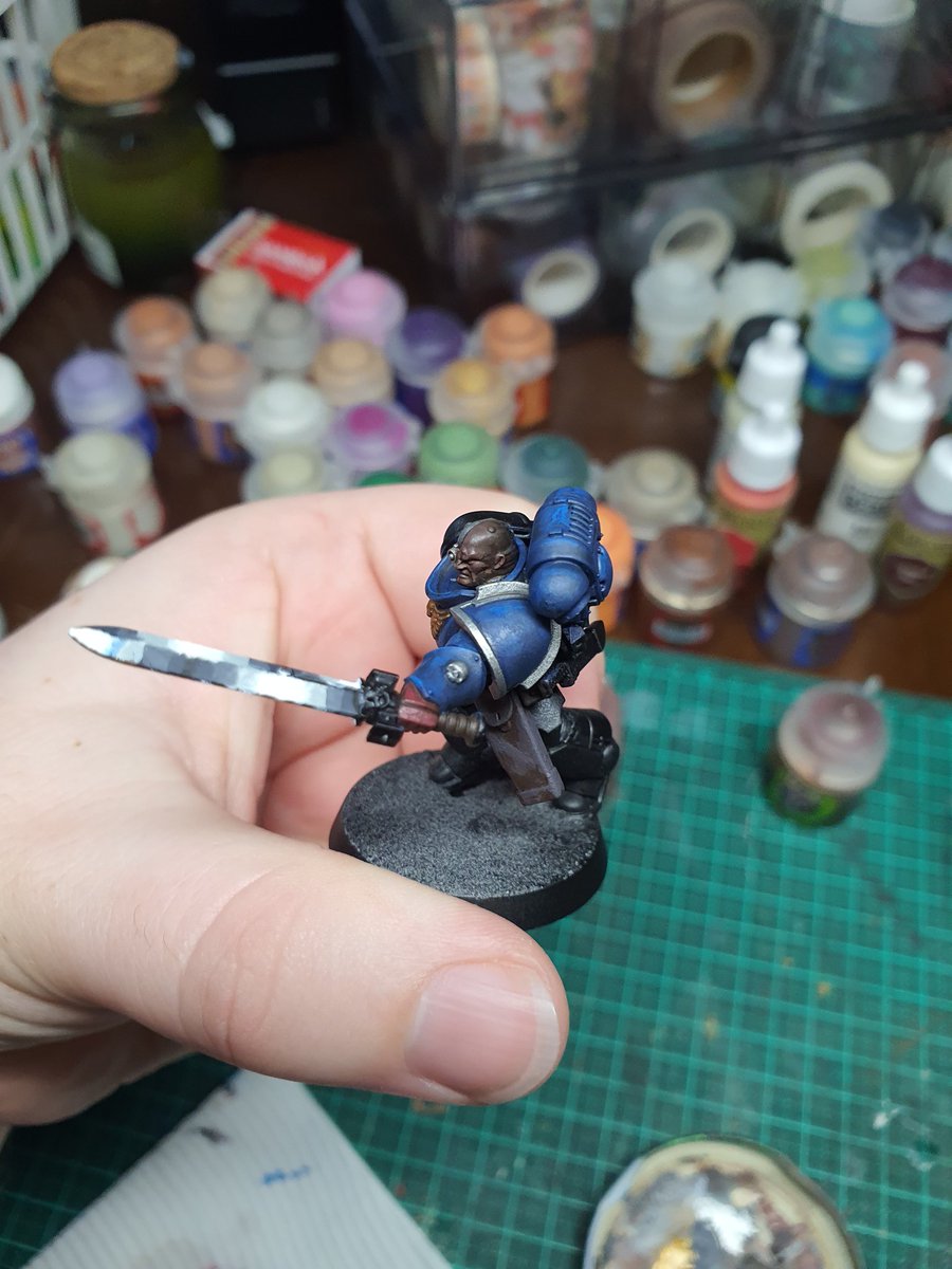 Jono_Hanlon's tweet photo. for todays WIP Wednesday im testing out a crimson fists paint recipe https://t.co/reLIck35gQ