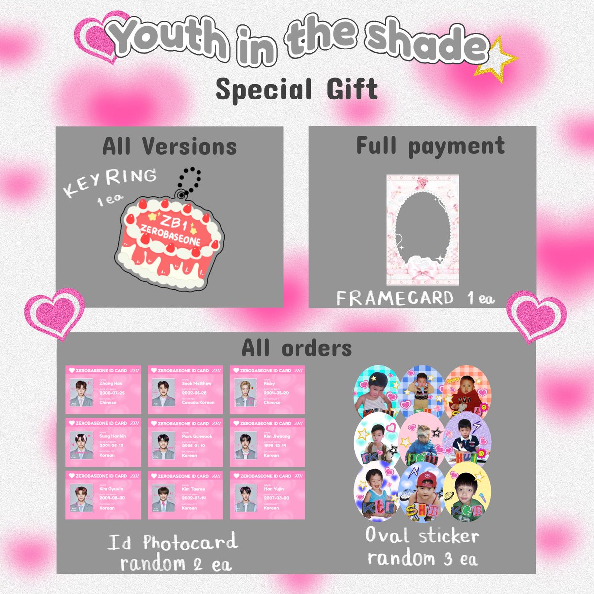 ( rt แจก 100 )
pre-order YOUTH IN THE SHADE-ZB1

ꕀ เว็บ Ktown4u 

♡ แอร์🛩️ 550฿ / เรือ🛳️ 450฿
♡ มัดจำอัลบั้มละ 200฿

✱ เก็บรอบเดียว รวมภาษี
✱ ได้การ์ดแถมจากเว็บ
✱ เลือกการ์ดแถมได้
✱ เลือกแกะ/ไม่แกะได้

🛒 ; bit.ly/3XkSqm4

#ตลาดนัดzb1 #ตลาดนัดZEROBASEONE