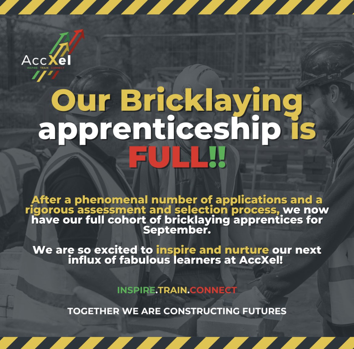Our <a href="/AccXel_UK/">AccXel</a> Bricklaying Apprenticeship is FULL!! 💚💛❤️

<a href="/NicolaB_AccXel/">Nicola Bird</a>