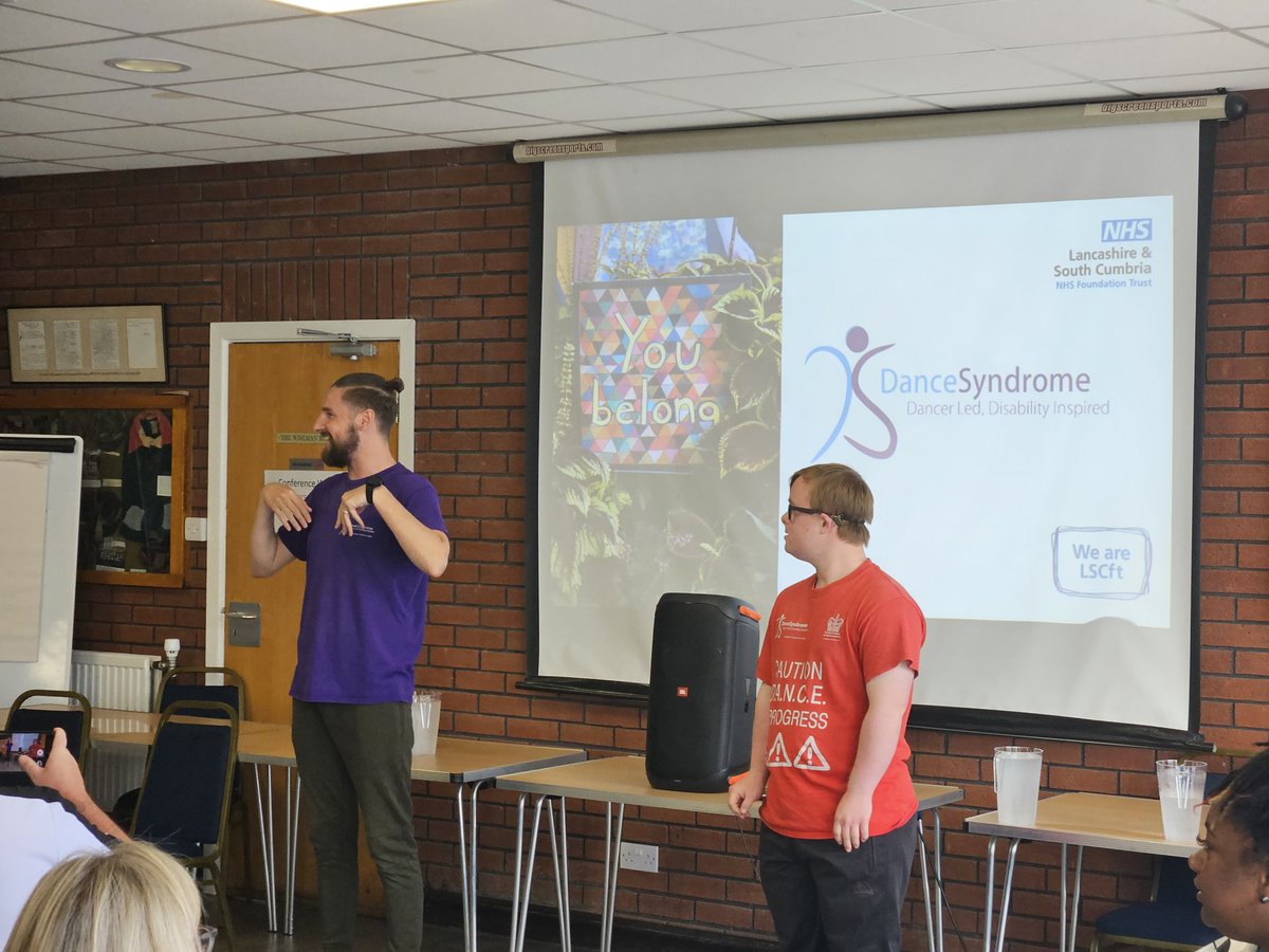Always good to have @DanceSyndromeUK at the #LSCFTInclusion get the energy high!! <a href="/WeAreLSCFT/">Lancashire & South Cumbria NHS Foundation Trust</a>