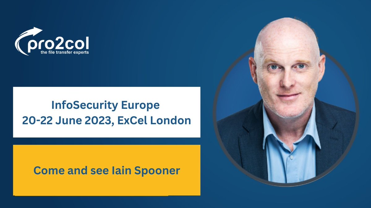 pro2colgroup's tweet image. Day 2 of Infosec 2023 has just kicked off!

You can find Pro2col&apos;s Iain Spooner at the Fortra booth, located at M40, this afternoon and tomorrow morning.

Iain is ready to answer any questions about MFT and give you his expert insights.

#Infosecurity2023 #InfosecurityEurope