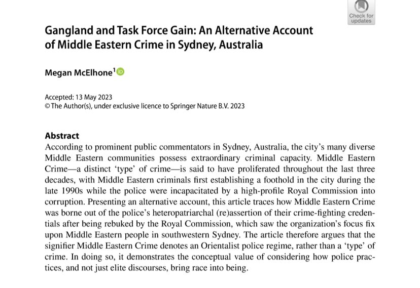 I have a new article out in Critical Criminology! Although, I have to admit, it feels a bit strange calling this a ‘new’ article because it’s been a long time in the making 🫣

Non-pay walled version here: 

linkprotect.cudasvc.com/url?a=https%3a…