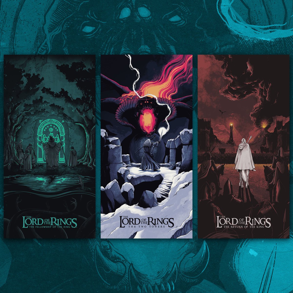 VicePressNews's tweet photo. It's time for a reveal of some more new art for Open House - Lord Of The Rings by @markbellx. Released in collaboration with @BottleneckNYC, Mark will be in attendance and available to sign copies of this screen printed poster set.
More info - https://t.co/ahbCV26W6r https://t.co/QzxDJkhmH6