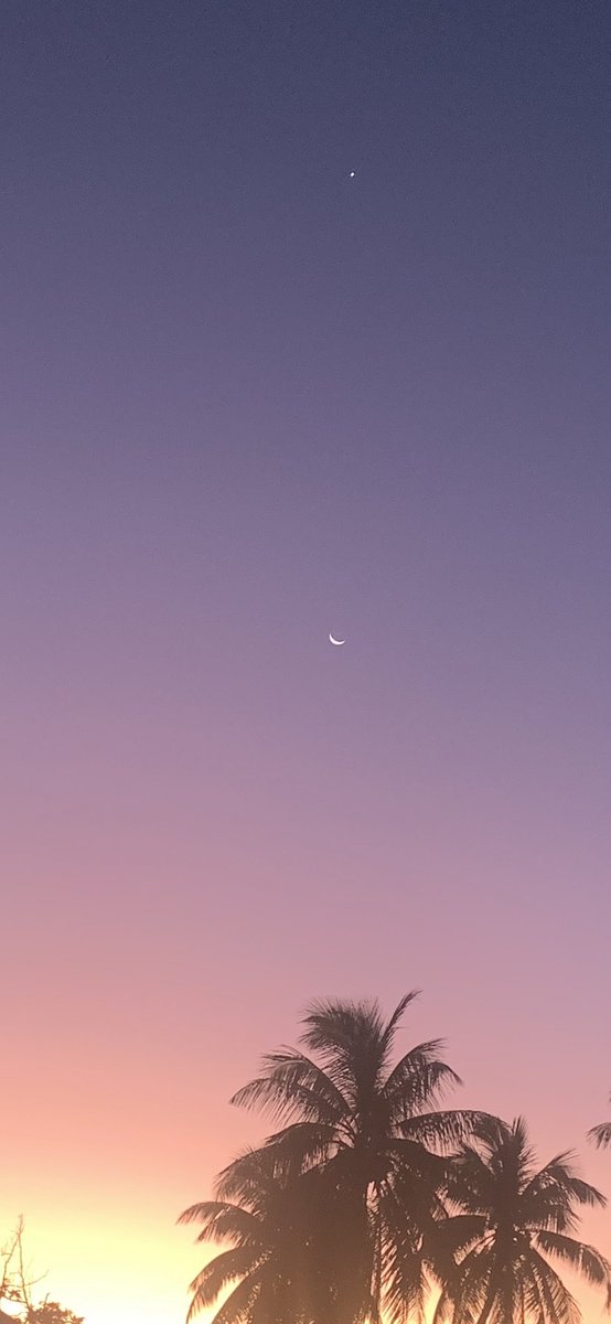 OlivierB_spc's tweet image. Sunset à la sortie du conseil école/collège à 17h45 (Rangiroa latitude -15). 
Notez dans le crop la Lune, sa phase et Venus. 
Le plan de l’écliptique étant quasi vertical, l’utilisation de monture équatoriale est compliquée par rapport à la métropole. 1/2
#teampc