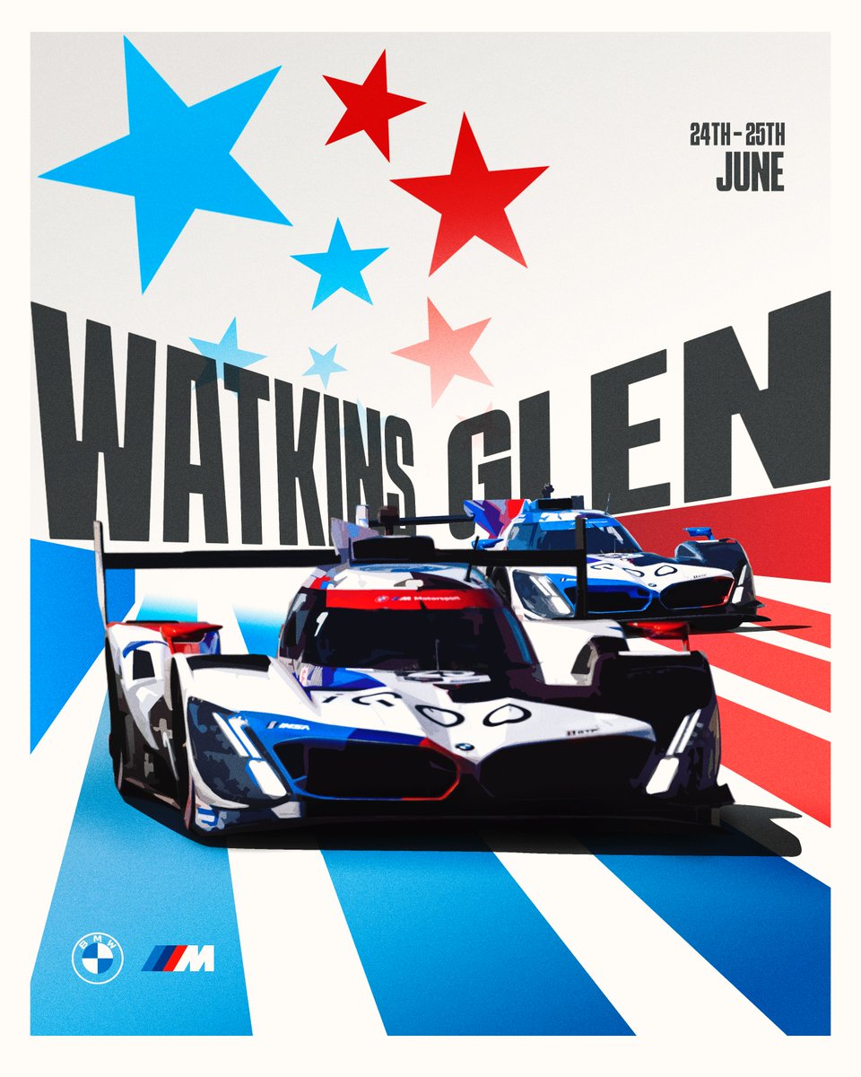 Use an emoji to describe how much you are looking forward to the IMSA race at Watkins Glen with the BMW M Hybrid V8.

We'll kick things off with 🤩. #IMSA