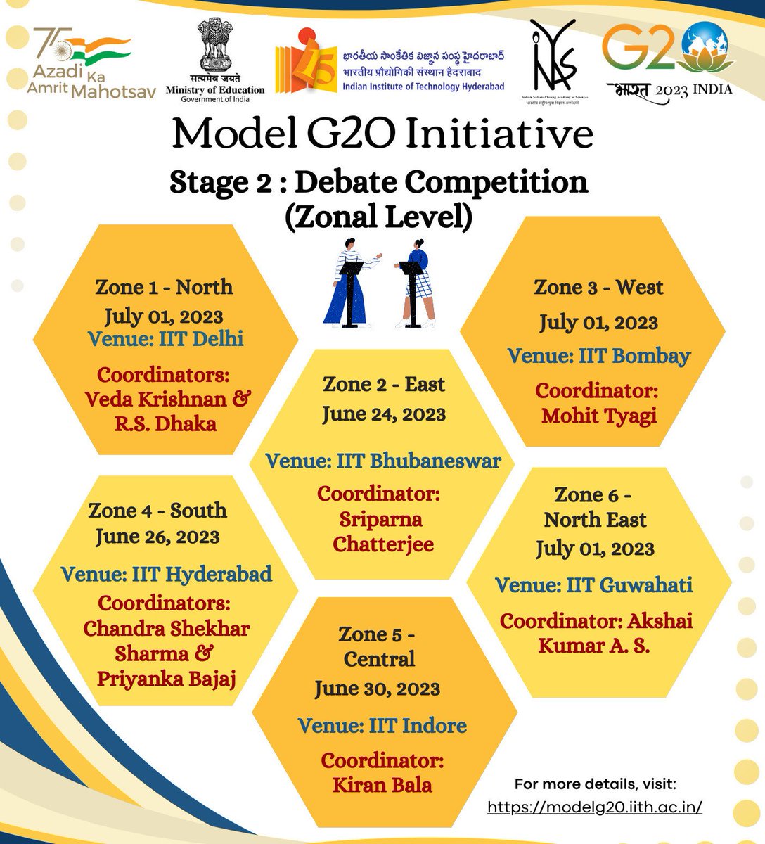 nishichakra's tweet photo. #IITHyderabad, in collaboration with #INYAS under aegis of Ministry of Education, GOI, is thrilled to announce highly anticipated Model #G20 Initiative Stage-2 
To know more, visit: https://t.co/s9jpO4DGDw
@PrinSciAdvGoI @GlobalYAcademy @IndiaDST https://t.co/9Fbh3Z2wTN