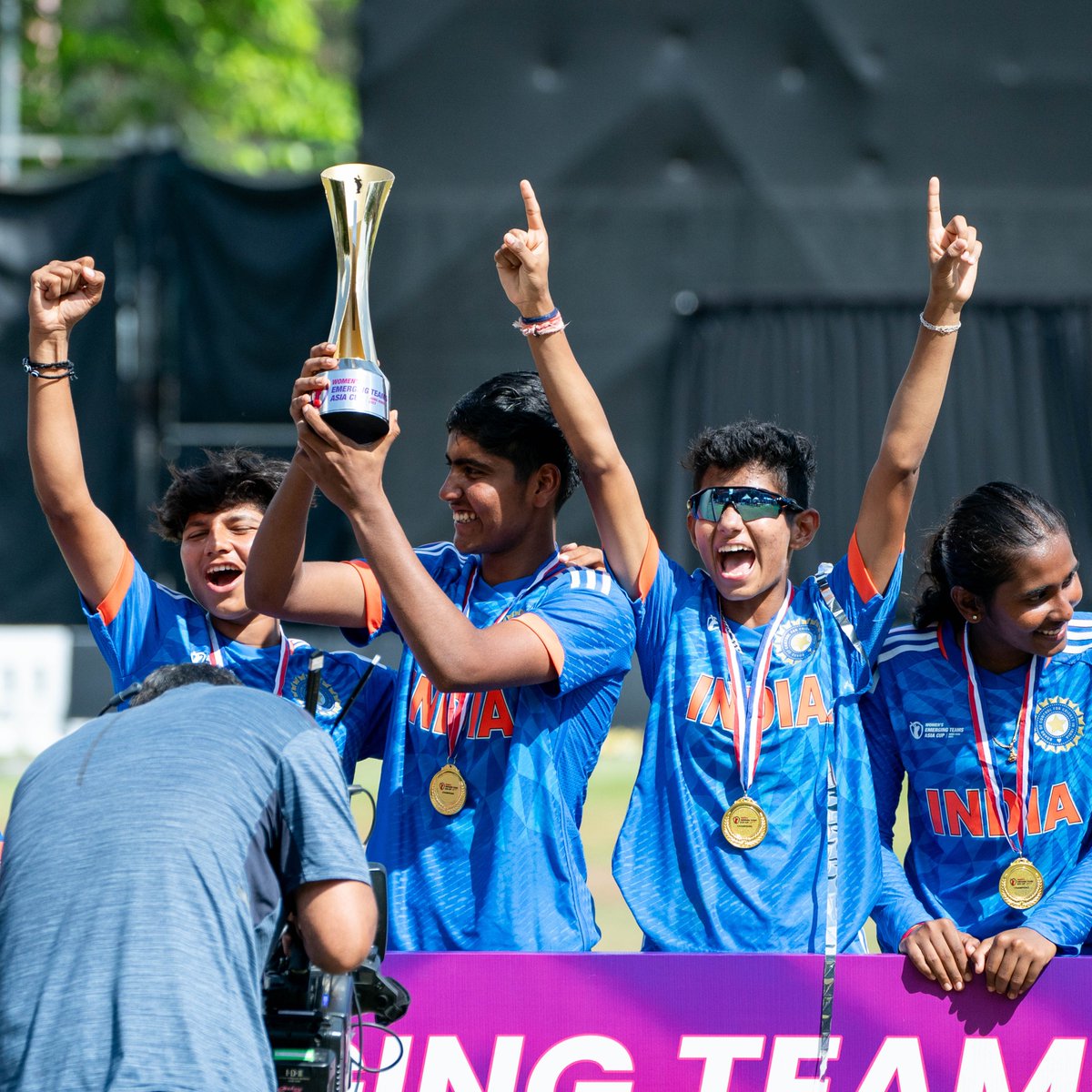 Congratulations to India A, who have been crowned champions of the ACC Women's Emerging Teams Asia Cup 2023! 🇮🇳

@BCCIWomen
#hkcricket #womenscricket #ACCWomensEmergingTeamsAsiaCup
#WomensEmergingTeamsAsiaCup
