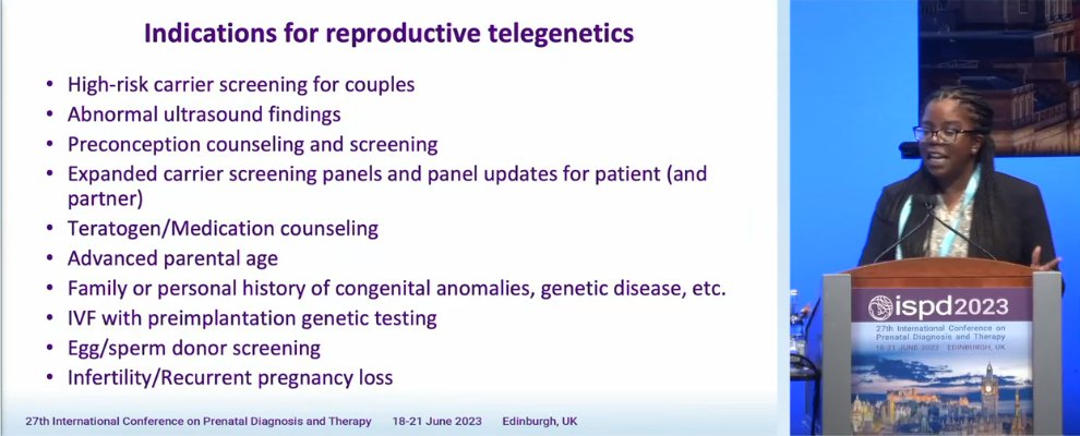 Dr. April Adams presents on using telegenetics to provide comprehensive prenatal diagnosis. #ispd2023