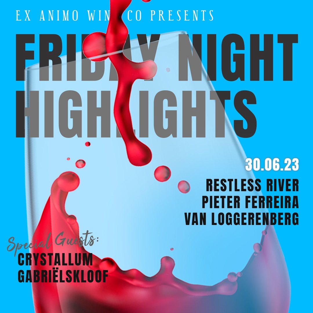 ExAnimoWineCo's tweet photo. Ex Animo presents Friday Night Highlights - June Edition  ⁠
⭐️ tickets at  https://t.co/Xg8ExaCs5h ⭐️⁠

@estlessriverRR @BubblesAnn @Gabrielskloof @crystallumwines @BubblesFerreira
⁠
#capetownevents #winetasting #winelover #exanimo #exanimowineco #ThankClarkeItsFriday https://t.co/R2u4I1jmnC
