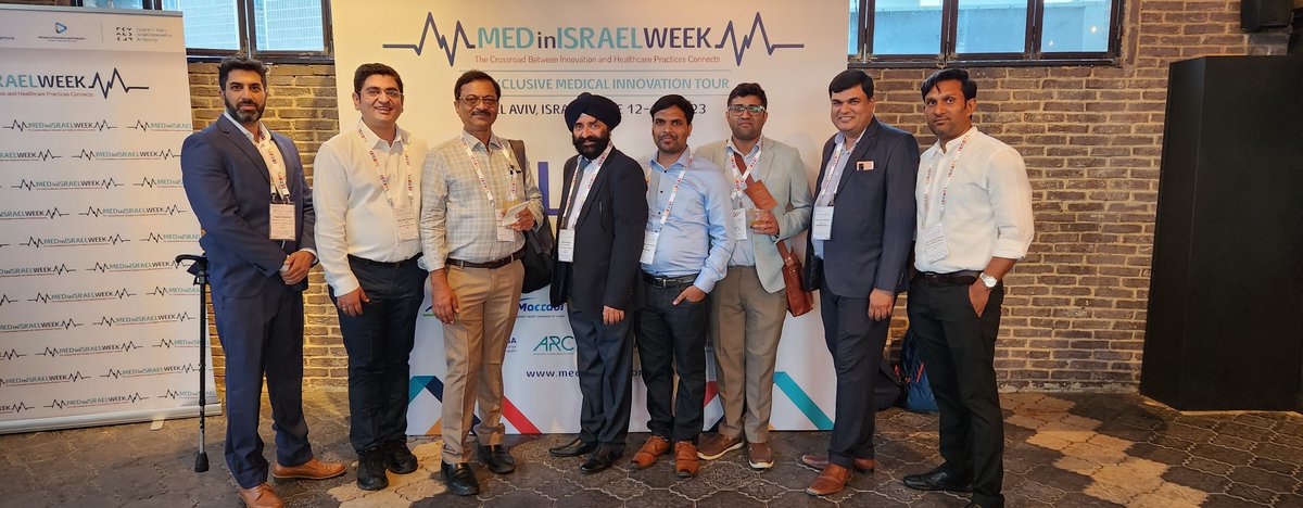 Ihubanubhuti's tweet photo. #medinisrael Week 2023: An exclusive medical innovation tour was organized in Tel Aviv, Israel. Mr. Saurabh Chaubey, CEO got an opportunity to represent iHub Anubhuti and explore the country's #innovation ecosystem in the #healthcare domain.
@IIITDelhi @IndiaDST @MedinIsrael https://t.co/9HKnXAt0nW