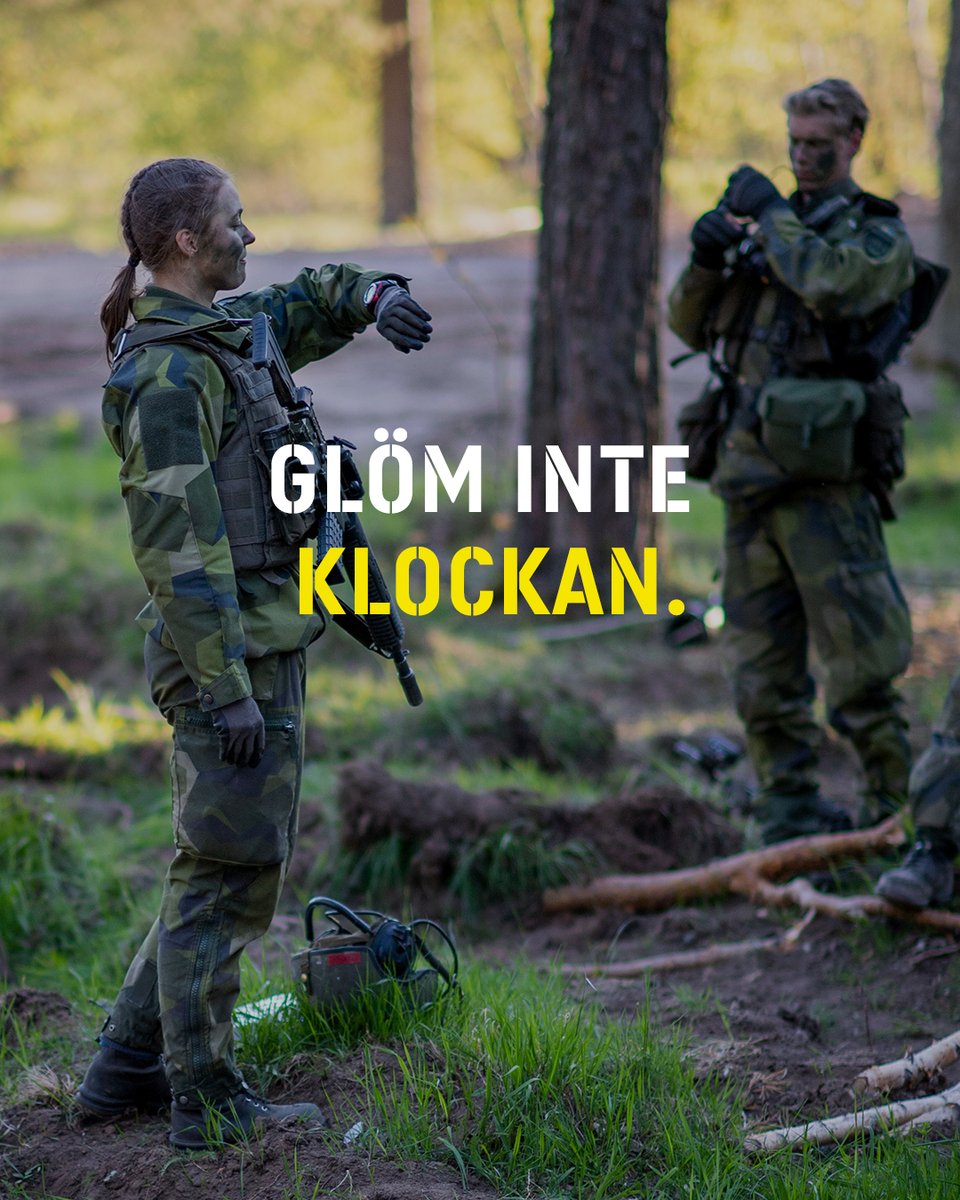Ska du snart rycka in? Under värnplikten har du tillgång till det mesta du kan behöva på plats, men en grej som är extra viktig att ta med hemifrån när du rycker in är en klocka. 

#svfm #klocka #värnplikt