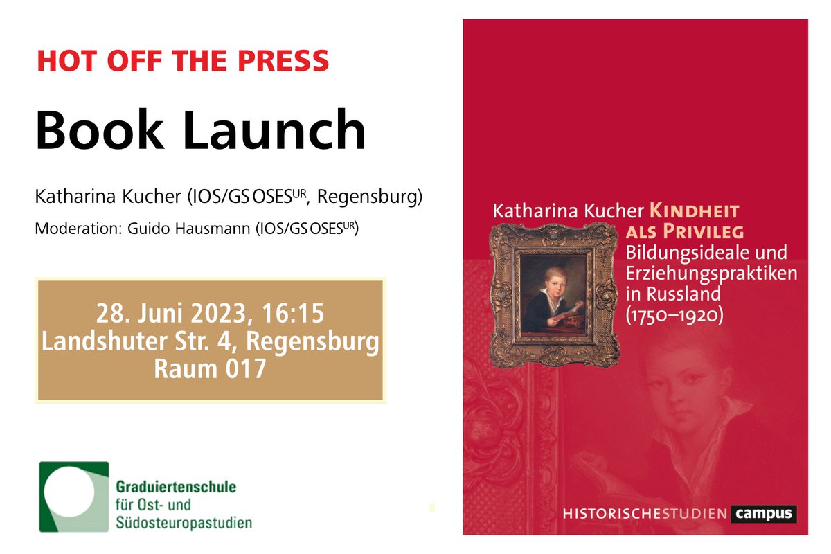 Wir gratulieren herzlich Katharina Kucher zu ihrem neuen Buch! 👏

gsoses-ur.de/events-and-new…

#booklaunch 
#hotoffthepress
#KindheitalsPrivileg