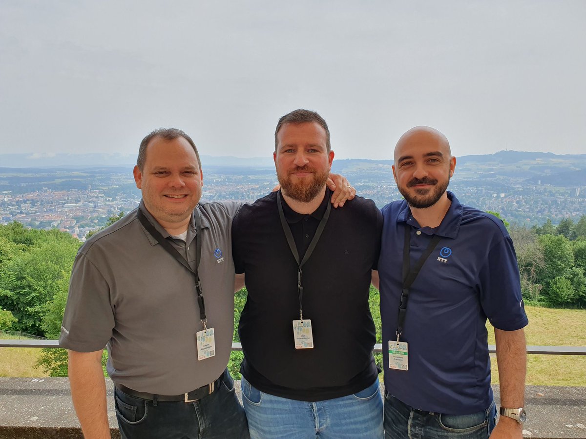 webrobotics's tweet photo. @GinNTTnet team at #SwiNOG38, Bern. Come to say hi! @kevmantwitt https://t.co/R8QQd7batM