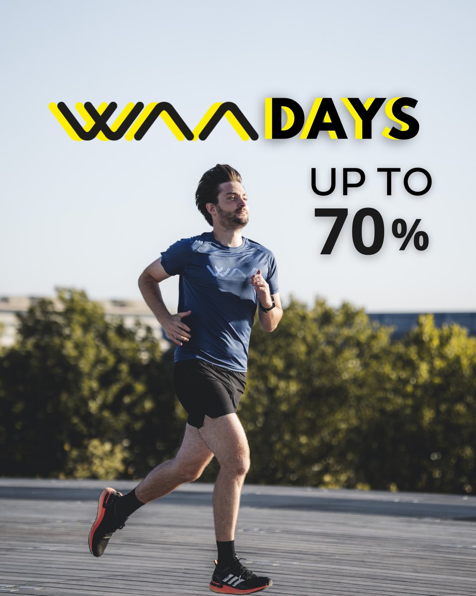 WAA DAYS 🙌☀️🎶

To be ready for summer season, take advantage of up to 70% discount on WAA website 👉 waa-ultra.com/en/

#WAA #WAADays #Running