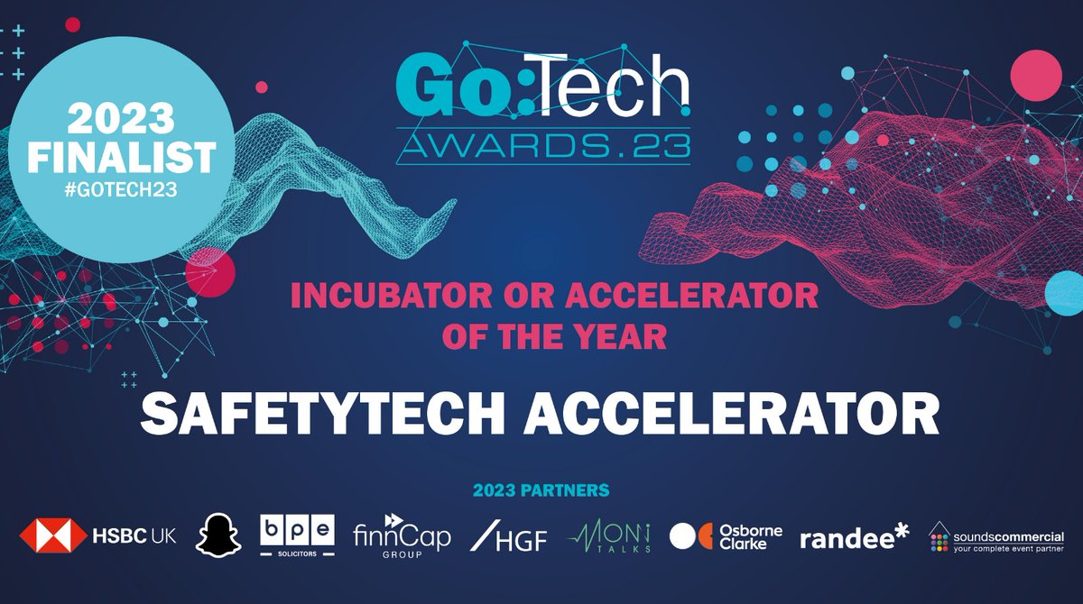 SafetytechAccel's tweet image. The sun is out🌟 and it&apos;s another exciting week at @SafetyTechAccel! Tomorrow we&apos;re getting all dressed up for the #GoTech23 Awards where we&apos;ll be hobnobbing with the best of #UKTech - and we&apos;re finalists in the accelerator of the year category!

#safetytech