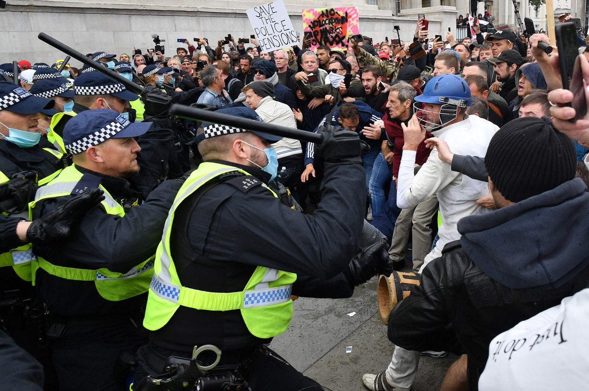 @PeterStefanovi2 They have to restrict the right to protest, and weaponize the police force as enemies of the people.  They are deliberately stoking civil unrest, to enable further, even more draconian control measures.  100% Fascists playbook. 
#ToryFascists