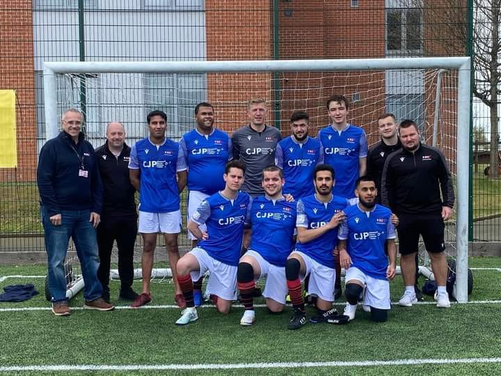 Rainbow blind football tweet media