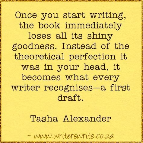 Grasshopper2407's tweet photo. #WednesdayWisdom #WritingCommunity
"Once you start writing, the book immediately loses all its shiny goodness. Instead of the theoretical perfection it was in your head, it becomes what every writer recognises - a first draft." Tasha Alexander https://t.co/XPPZBZL6dq