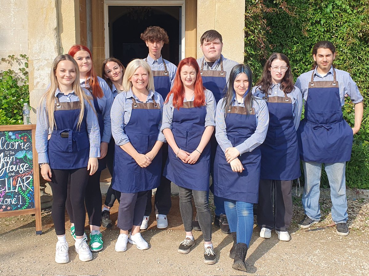 Level 2&amp;3 food and beverage students served prosecco and canapes to guests at the Creative Arts and media showcase event at Sparkford Hall 🥂😊 #events #hospitality #drinks #service