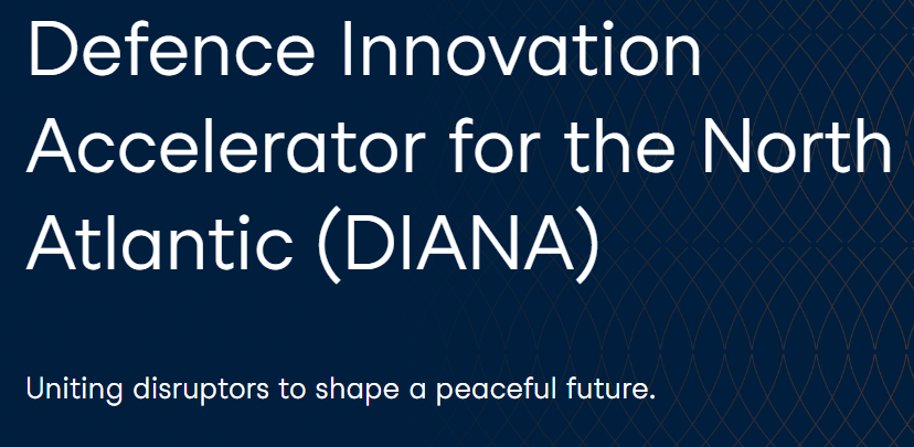 NLatNATO's tweet image. 📢DIANA‘s first call for applications is live! 

Do you have a great #dualuse idea💡 for sensing and surveillance, secure information sharing or energy resilience? Check out the three pilot challenges to #deeptech innovators👉 diana.nato.int and apply! #NATO
