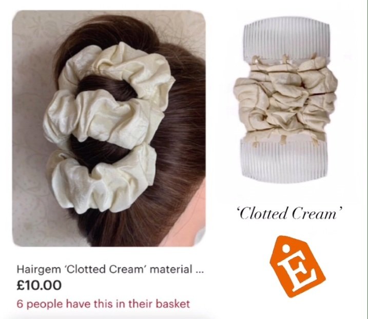 🤍   ‘Clotted Cream’ double comb fabric hair clip looking very popular in the HairgemShop.etsy.com !      🤍     etsy.com/listing/146781…

#elevenseshour