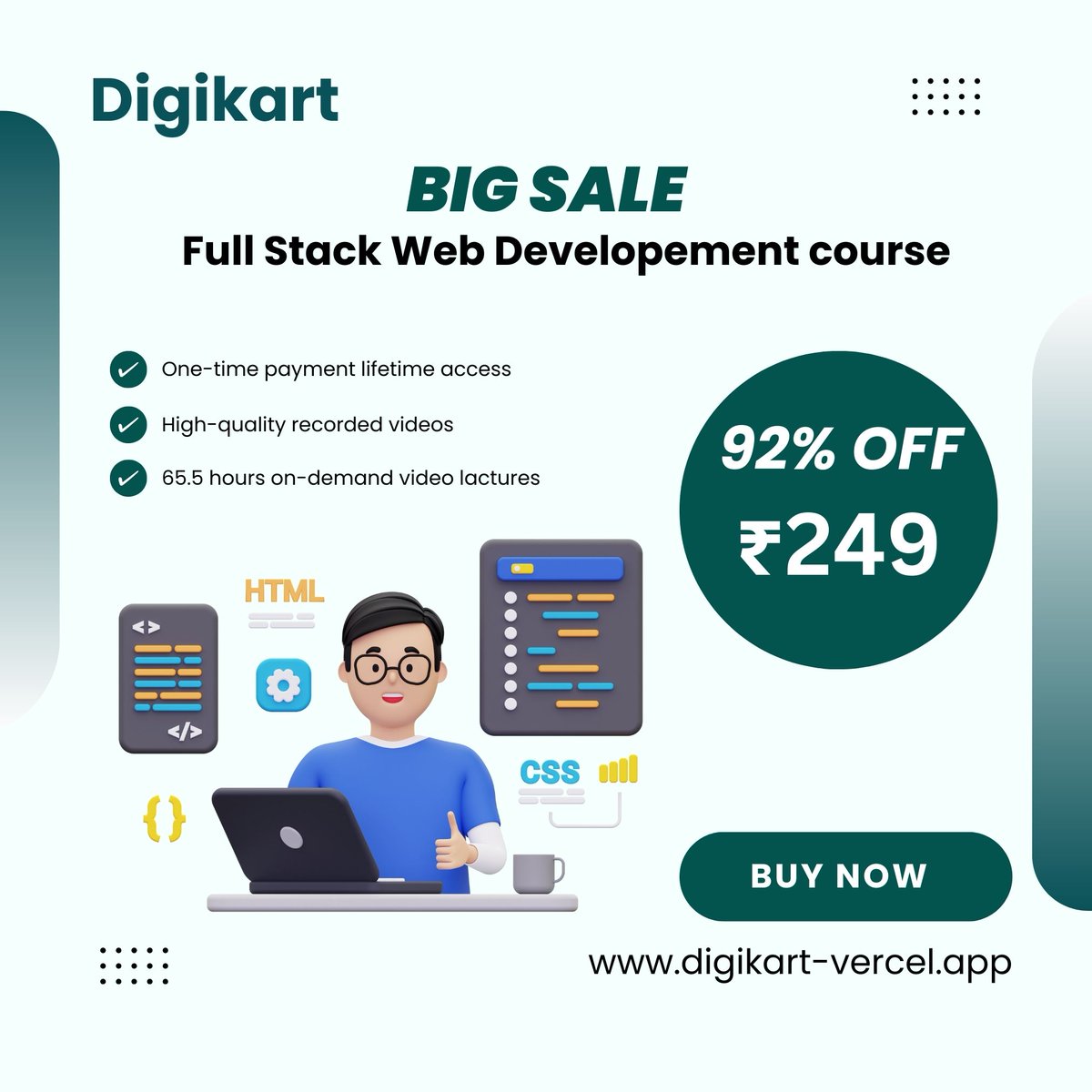 procoder_ff's tweet image. Full stack web development course at low cost : digikart.vercel.app/pd-1.html