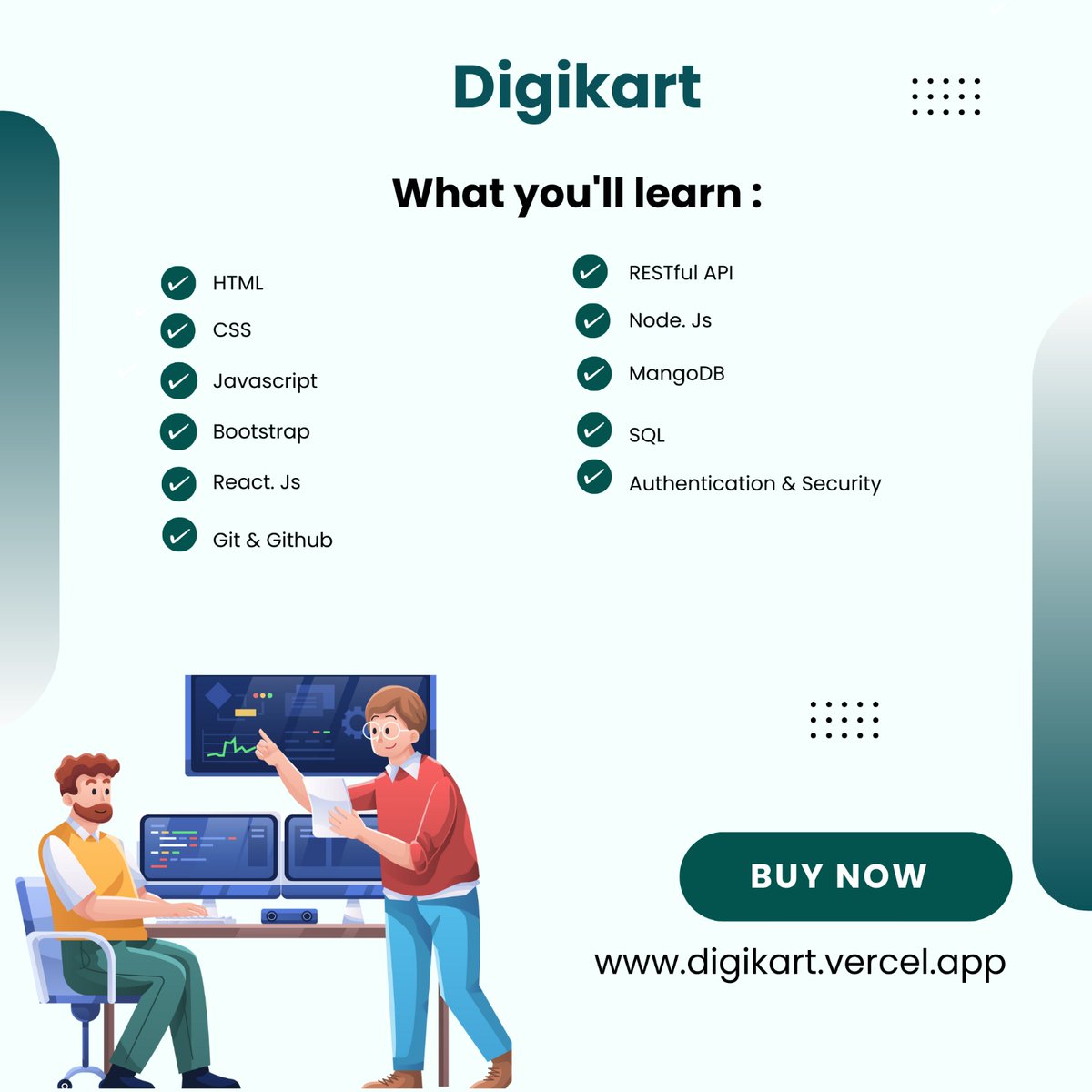 procoder_ff's tweet image. Full stack web development course at low cost : digikart.vercel.app/pd-1.html