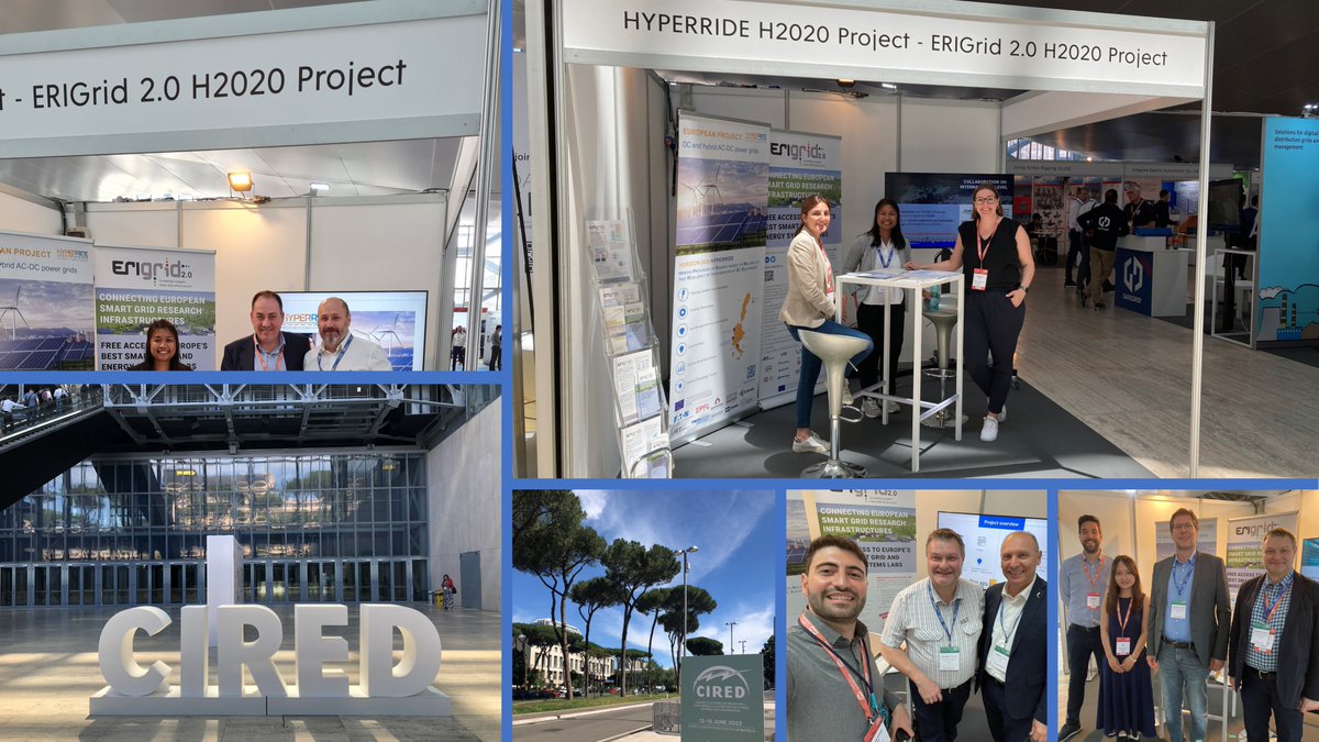 👉 From June 12-15, 2023 about 2,500 experts gathered in Rome, Italy, to exchange ideas and discuss electricity distribution @CIREDevents. <a href="/ERIGrid/">The ERIGrid 2.0 Project</a> together with <a href="/Hyperride_H2020/">HYPERRIDE_EU</a> showed their latest developments at the joint booth!

#projects #CIRED2023 #HYPERRIDE #ERIGrid2.0 #EU