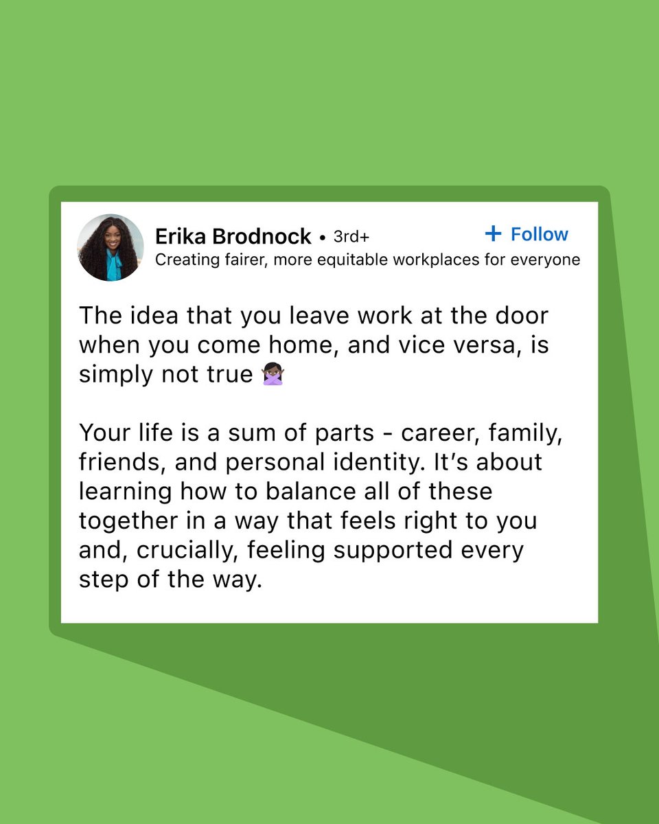 Don’t forget, it’s important to seek a supportive work environment that allows you to maintain a healthy work-life balance 🙏
