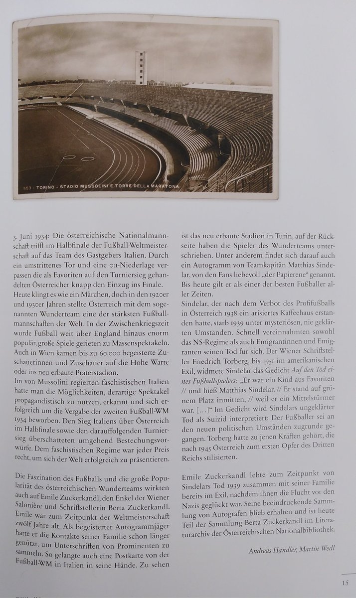 Gestern hat unsere Nationalmannschaft einen wichtigen Sieg geschafft. Aber 1934 ist Österreich fast Fußball-Weltmeister geworden. Darüber, über eine Postkarte des Wunderteams, über Sindelar, Torberg und den #Opfermythos, hab ich mit meinem Kollegen einige Zeilen geschrieben: