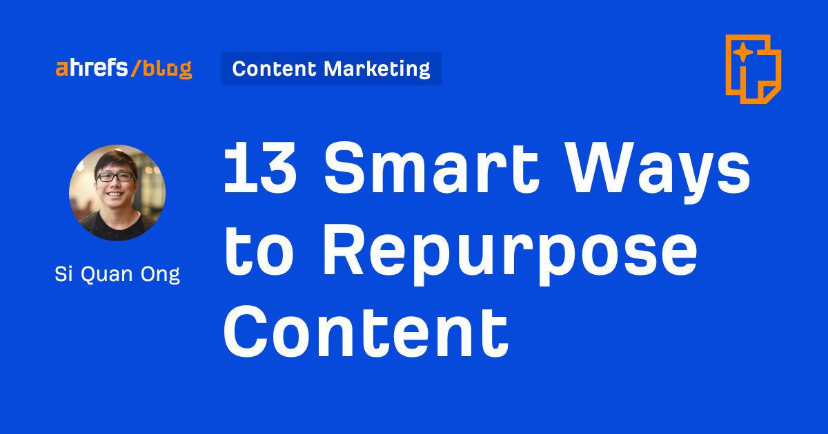 SEOforlondon's tweet image. 13 #SmartWays to #RepurposeContent bit.ly/3JgvUVh