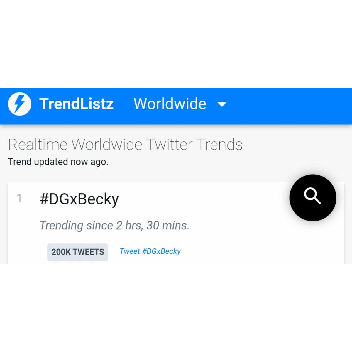 #DGxBecky already at no.1 Trending Twitter Worldwide, congrats🎉

BECKY MixOfFashionLover
#Beckysangels #BeckyArmstrong #Becbec #คนของเบค #DolceGabbana