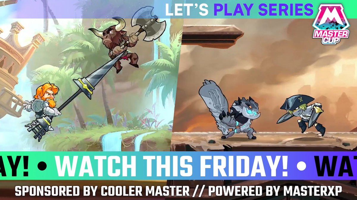Mark your calendars! We're going live on Twitch this Friday! 📅🎮  We are playing <a href="/Brawlhalla/">Brawlhalla</a>  🔥

Join the stream at 7 PM CEST.

🔴 Watch us on: twitch.tv/mastercupxp

Sponsored by <a href="/CoolerMaster/">Cooler Master</a> 🔥🎮
