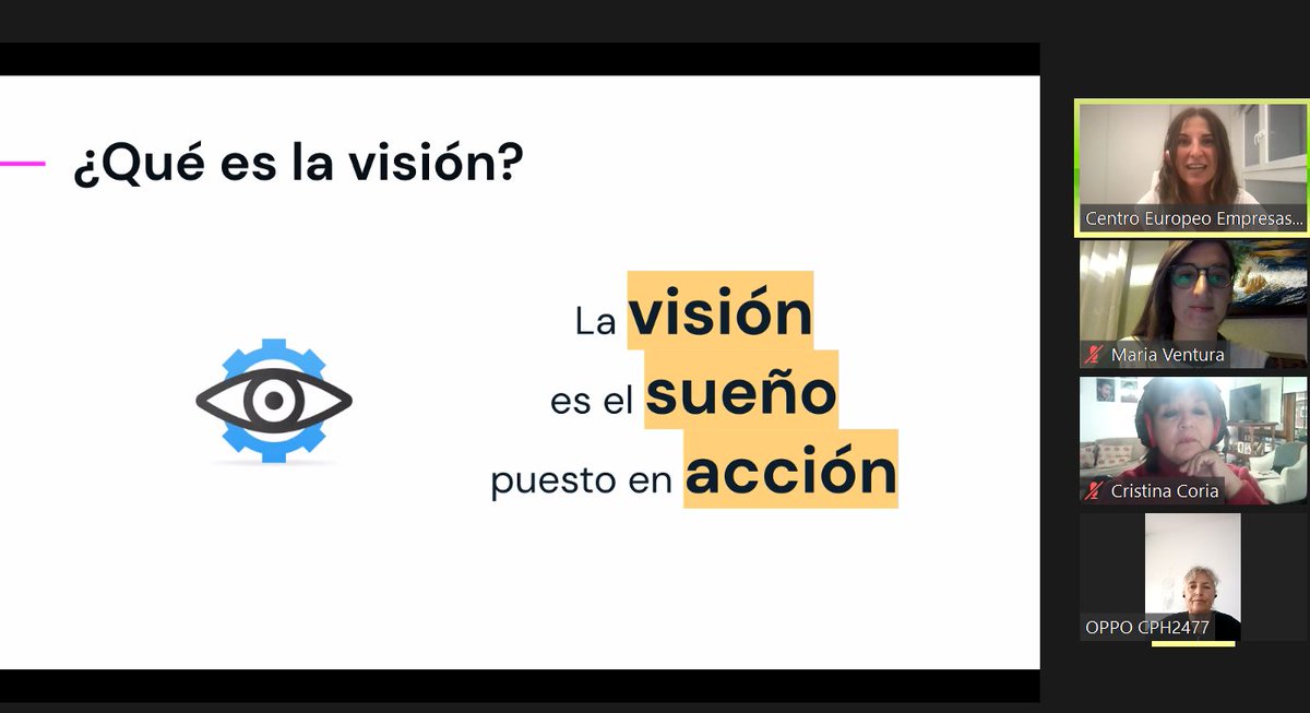 EuroFUE_UJI's tweet photo. En nuestra última sesión de mentorización @EcomayaProyecto 🐝 Marta Palomar nos hablaba de cómo plantear de manera eficaz la #productividad y la gestión del tiempo. Esta 5a sesión ha marcado el ecuador de las mentorizaciones, que retomaremos el próximo mes de Septiembre ☀️🙌 https://t.co/LmjD7zqrrf