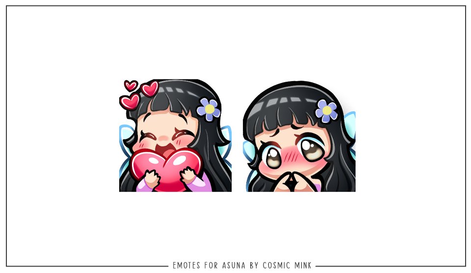 asuna609's tweet photo. We got 2 new emotes made by the amazing @CosmicMink !! Make sure to check them out on Etsy!!!
The emotes will be added to my discord and my twitch!! 
✨https://t.co/g8EOIrNOss
✨https://t.co/YVIdLFXoL3 
✨https://t.co/1h4hEq7eWZ
#new #emotes #yui #shy #love https://t.co/BEsD4IXFt6