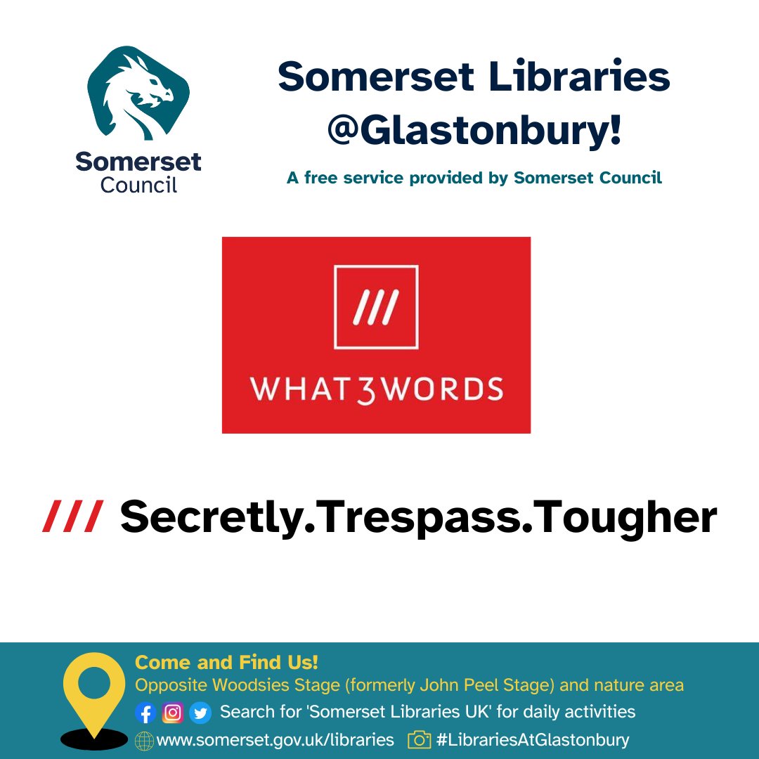 Our team are on-site and getting ready for a great weekend at <a href="/glastonbury/">Glastonbury Festival</a> 😀

If you have the #What3Words app, you can find our exact location by searching for Secretly.Tresspass.Tougher 🔎

#Glastonbury #Glastonbury2023
