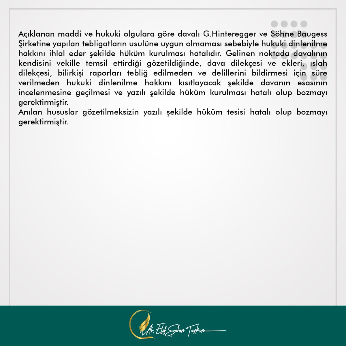 YARGITAY 9. HUKUK DAİRESİ
Esas: 2022/15902
Karar: 2022/17094

#işhukuku #işkanunu #işsözleşmesi #tebligathukuku #tebligat #hukukibilgi #hukukiçin #law #labourlaw #fesih #avukatelifşahintaşkın