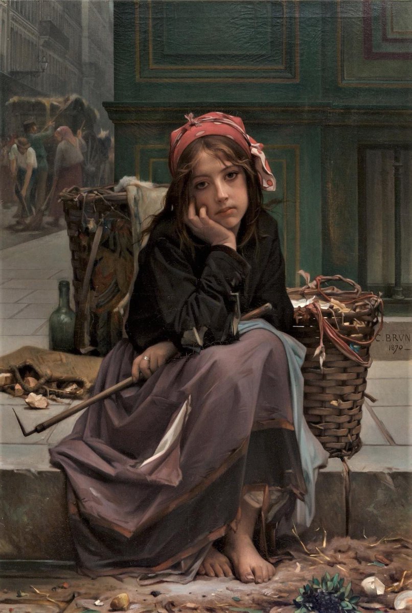 Painting by The young rag seller, 1870
Guillaume-Charles Brun