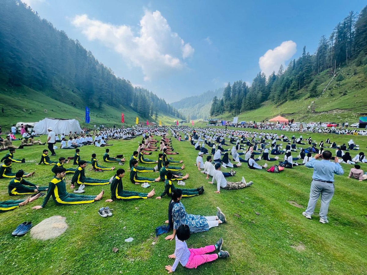 Yoga Day at picturesque Jai Valley,Bhadarwah.